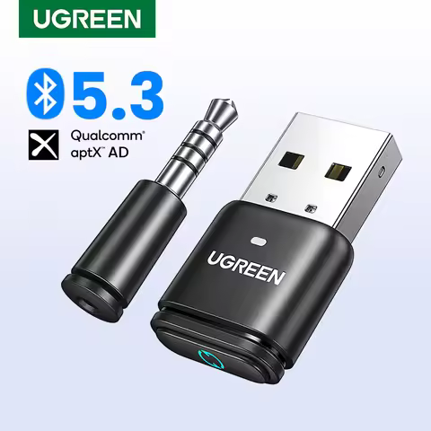 UGREEN USB Bluetooth 5.3 Transmitter aptX HD AD Audio Adapter for PS5 PS4 Nintendo Switch Headset Sp