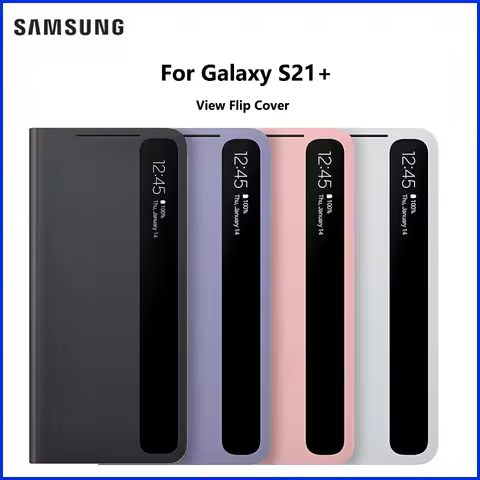 Original Samsung S View Flip cover for Galaxy S21+ 5G s21plus Clear View Cover S-View Cases Genuine 