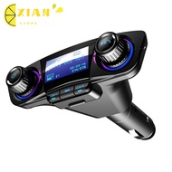 XIANS Wireless Bluetooth Player, Wireless Bluetooth 5.0 Car Audio MP3,  Handsfree Car Adapter Dual USB Charger Car FM Transmitter Car Accessories