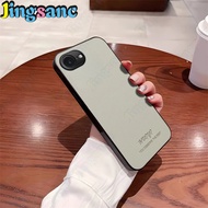 Jingsanc For iPhone 16e Phone Case Retro Leather Skin Casing Camera Protection Business Soft Edge Sh