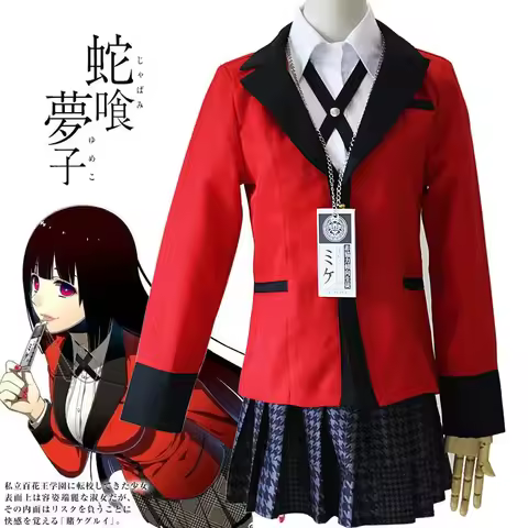 vivi 2025 Kakegurui Jabami Yumeko Anime Cosplay Wig Halloween Costume for Women Clothes Carnival Mas