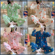 [Night Market] Fruity Pyjamas Baju Tidur Women's Pyjamas Seluar Tidur Wanita pajamas women set wear Plus Size M - XXL