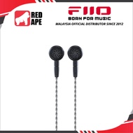 FiiO FF5, Dynamic Driver Wired Flathead Earbuds: with detachable 3.5mm/4.4mm MMCX Cable Carbon-based