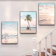 RUOPOTY Frame Painting By Numbers 60x75cm/50x65cm/40x50cm DIY Canvas Wall Art Sky Sea Beach Gift