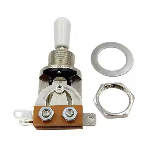 3 Way Short Straight Guitar Toggle Switches Pickup Selector with Brass Hat Compatible with Gibson Le