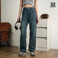 S2 New straight-leg women's versatile slim ins style jeans PANTST071