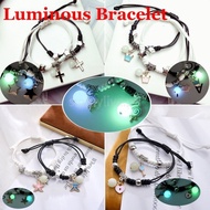 2Pcs Luminous Adjustable Bracelet Couple Bracelet Best Friends Bracelet Glow in the Dark Jewelry