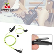NICESI Earpiece, ABS Two Way Radio Earphone PTT Mic, 2 Way 2 Pin Noodle Headphone Cord for Kenwood B