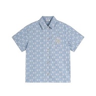 MLB 純棉短袖外套牛仔襯衫夏季新款