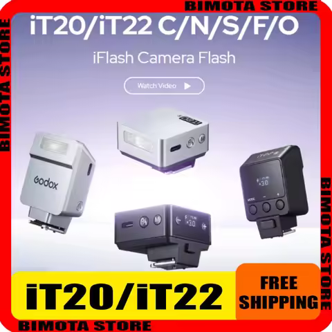 Godox iT20 iT22 C/N/S/F Touchscreen Pocket Flash TTL 2.4G Wireless on Camera Flash for Canon Sony Ni