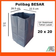 Polibag Saiz 20 ( 1 pc ) Poli Bag Besar  Poly Fertigasi 20x20 Tahan UV Tahan Lasak Nursery Plant  Free Baja Subur