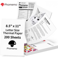 Phomemo Letter Size Thermal Paper,Compatible with M08F-Letter M832 M833 M834 M835 P831 Printer,8.5"x