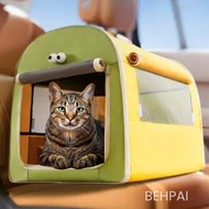 Cute Cartoon Pet Kennel Universal Removable Washable Portable Foldable Dog Cat House Car Nest Outdoor Delivery Room