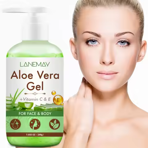 Vitamin C and E Aloe Vera Gel For Face & Body Hydrating Moisturizing Repairing Sunburn Relief Acne C