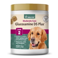 NaturVet Glucosamine DS Plus, Level 2, Moderate Care, 120 Soft Chew, Supports Hip &amp; Joint Function, For Dogs &amp; Cats