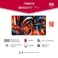 Megra QLED TV 98 Inch / 85 Inch Smart TV 4K UHD Smart QLED TV Bluetooth 5G Wifi Smart Television QLE
