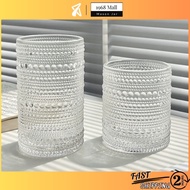 04 Ly Nước Thuỷ Tinh Tròn Kiểu Tumber Glass 290Ml 360Ml Đẹp Cao Cấp Không Chì- Li Cốc Uống Nước Nặng