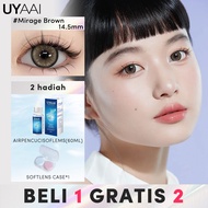 [Beli 1 Gratis 2]UYAAI Softlens Mata Korea Best Seller 6 Months(1Pasang softlens + Air Pencuci Softl