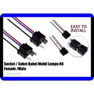 Socket H4 female Car Light Cable Socket /male