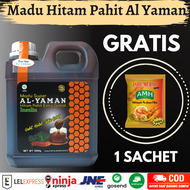 Madu Hitam Pahit asli Al-Yaman madu hitam herbal 1kg Gratis Jahe Merah Membantu Mengatasi diabetes M