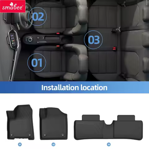 Smabee Right Drive for VinFast VF5 2025+ Car Floor Mats Cargo Liner Trunk Pad TPE 3D Foot Mat Waterp