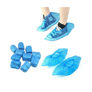 100 PCS plastik kasut pakai buang meliputi pembersihan Overshoes luar hari hujan permaidani pembersi