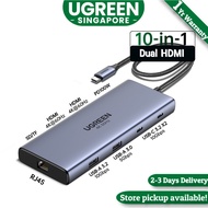 UGREEN 10-in-1 USB-C Hub | Dual HDMI 4K@60Hz | 100W PD | 10Gbps USB | Gigabit Ethernet