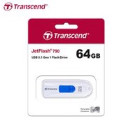 Transcend 創見 64G JetFlash 790 隨身碟 USB3.1 白色 (TS-JF790W-64G)