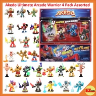 Moose Akedo Ultimate Arcade Warriors - Warrior Collector 4 Pack Mini Battling Action Figures Assorted 14245