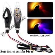 OX118 Lampu sen motor variasi running 2 warna led byson rxking vixion