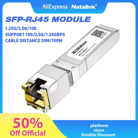 10G/2.5G RJ45 SFP Module Adaptive Rate Plug and Play Ethernet Transceiver Module Compatible with Cis