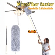 2.8M Microfiber Duster Bendable & Extendable Soft & Scratch Resistant Ceiling Cupboard Cleaning Tool