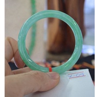 Large Round Green Jade Ring [Code X-09] - Natural Jade Aesthetic Luxurious Meaningful Gift