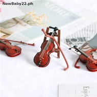 【NewBaby22】 1/12 Dollhouse Mini Musical Instrument Model Classical Guitar Violin For Doll 【PH】