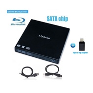 USB External Blu-ray Player DVD/BD/CD Drive 3D Player/Writer/Burner Portable DVD Player for PC Lapto