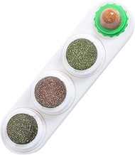 SunGrow Catnip Balls for Wall, 4 Slots - Mint, Wooden Vine, Insect Fruit, Cat Candy, Edible Kitty Ch