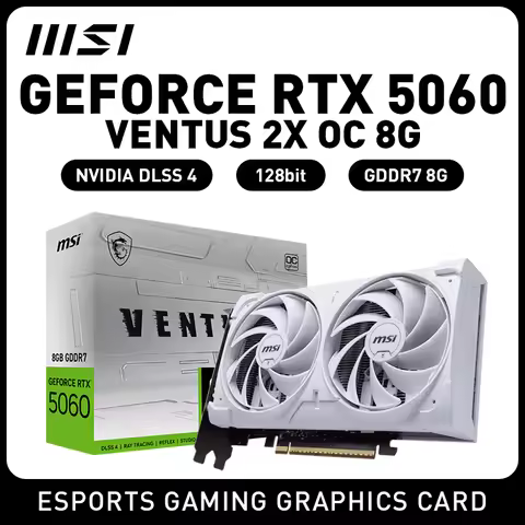 MSI RTX5060 8G VENTUS 2X OC White Gaming Graphics Card NVIDIA GeForce RTX 5060 8GB GDDR7 128Bit 8Pin