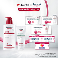 Bộ đôi Sữa tắm pH5 400ml & Kem dưỡng thể giảm mụn Eucerin Pro Acne 3X Treatment Body Lotion 200ml