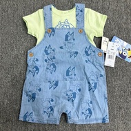 Bluey Cartoon Denim Overalls with Shirt for Toddlers