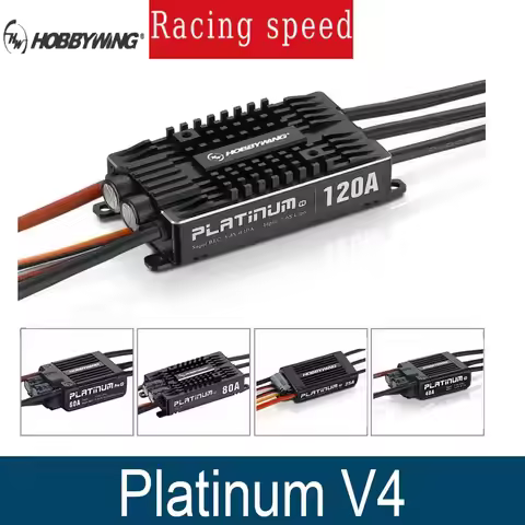 Hobbywing Platinum V4 25A 40A 60A 80A 120A Brushless ESC Electronic Speed Controller 3-6S Lipo Built