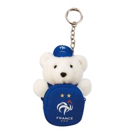 FRANCE FFF | French National Team Emblem Worker Bear Keychain Pendant