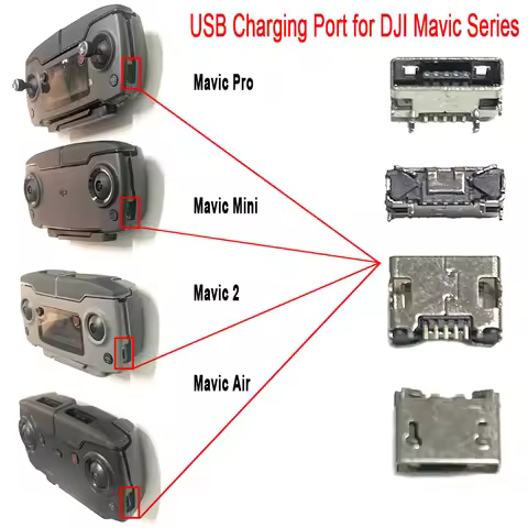 Original Mavic 2 Remote Controller USB Interface Charging Port USB Jack Square Connector for DJI Mav