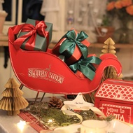 Christmas Decorative Iron Art Santa Claus Sleigh Scene Decoration Indoor Ornament Christmas Atmosphe