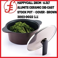 Happycall 3003-0022 (1.1) Brown 28cm / 6.3LT Alumite Ceramic Die-Cast Cover + Stock Pot