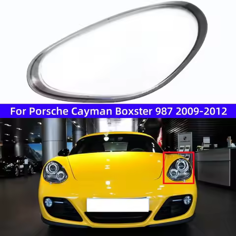 For Porsche Cayman Boxster 987 2009 2010 2011 2012 Car Acesssories Transparent PC Material Headlight