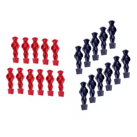11 Pieces Table Soccer Player Foosball Table Men Player Man Guys for 1.2m Foosball Table Red Dark Bl