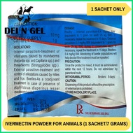 ① ↔ ◿ NUTRIVET IVERMECTIN 1% POWDER FOR ANIMALS  7GRAMS (1 SACHET)