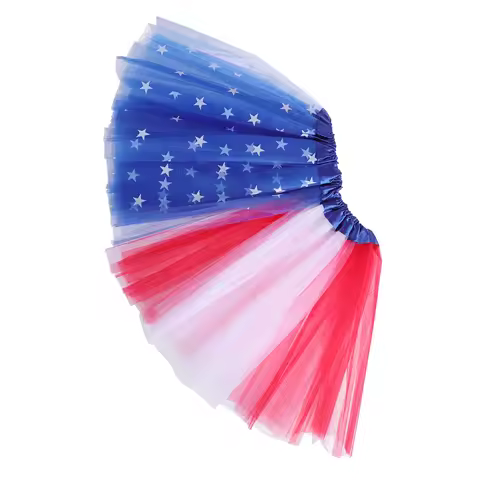 Children Tutu Skirt 30Cm Length 23Cm Waist American Flag Print Summer 4Th Of July Kids Clothes For G