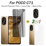 POCO C71 Tempered Glass POCO C75 Screen Protector POCO C71 Camera Lens Protector Full Cover Screen M