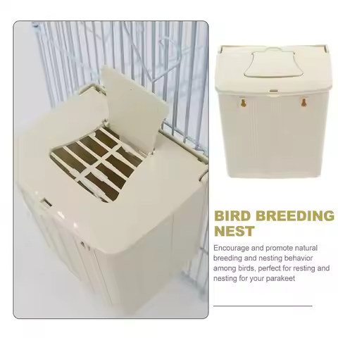 Bird with Hooks Hanging Mounted Birdhouses Bird Cage Breeding Box for Budgerigars Cockatiel Budgie P
